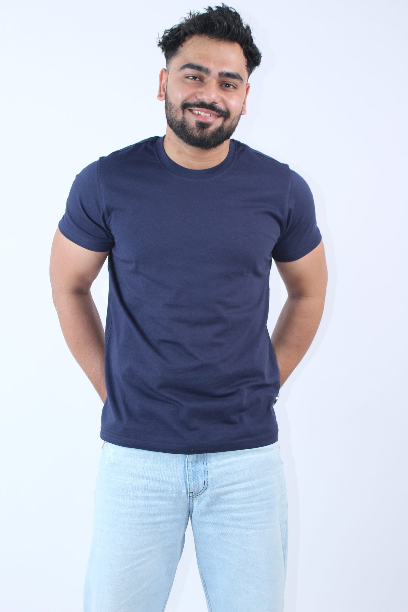 Navy Blue Regular Fir T-Shirt - Calywer